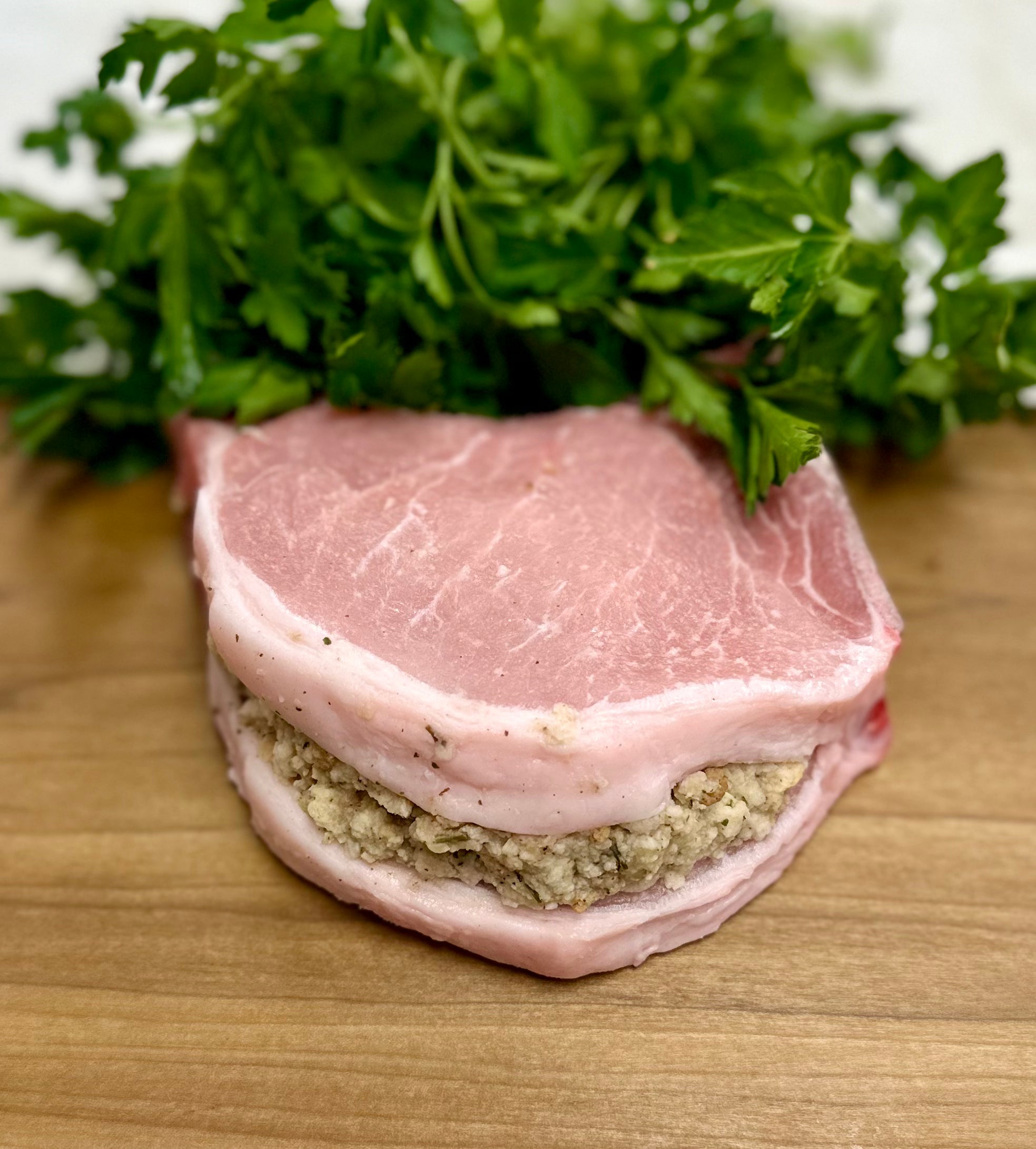 Stuffed Pork Chop with Traditional Stuffing Davy Jones Quality Meats