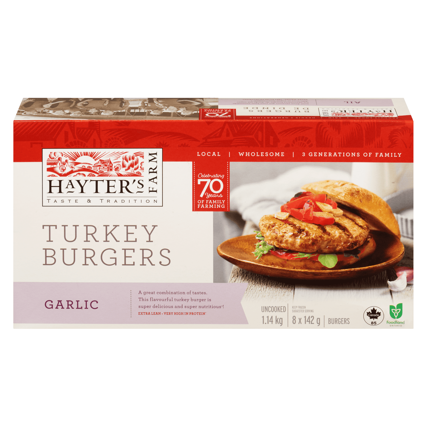 Hayter's 5oz Garlic Turkey Burgers